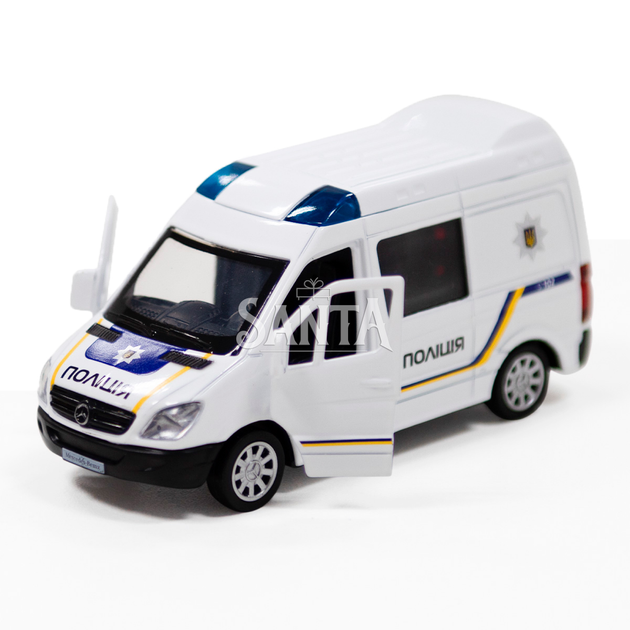 Машинка металлическая детская Mercedes-Benz Sprinter Полиция