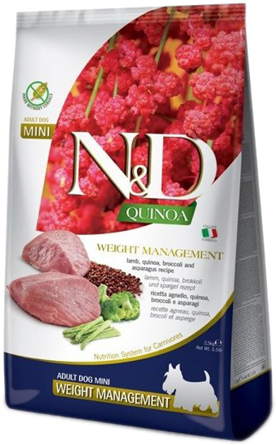 Sucha karma dla psów Farmina N&D Quinoa Dog Weight Management Adult Mini 2.5 kg (8010276040114) - obraz 1
