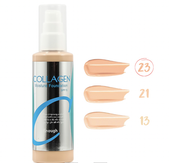 Зволожувальний тональний крем для обличчя Enough Collagen Moisture Foundation SPF 15 №23 100 мл - зображення 3