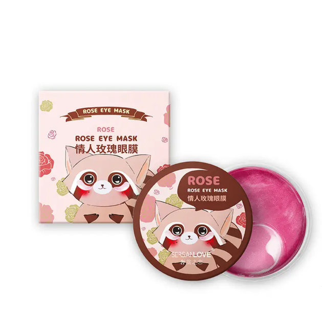 Гидрогелевые патчи для глаз SersanLove Rose Eye Mask, патчи под глаза с экстрактом цветков розы - изображение 3