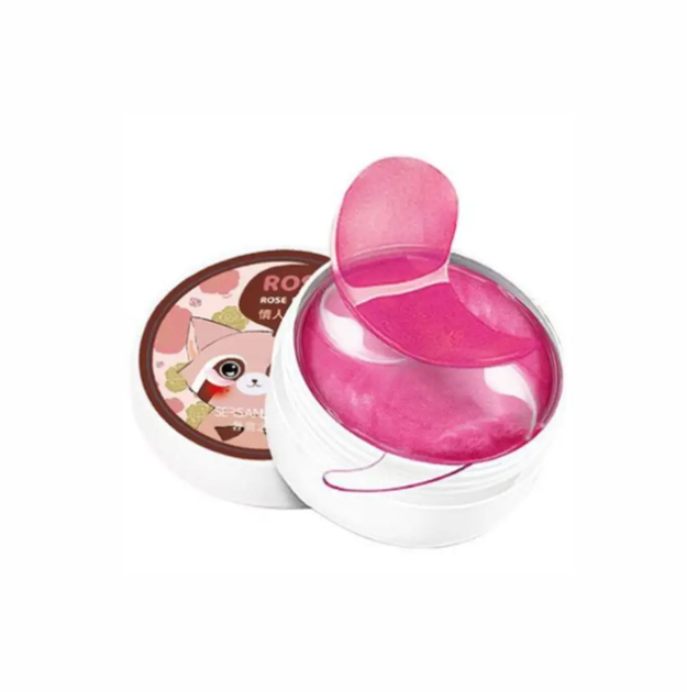 Гидрогелевые патчи для глаз SersanLove Rose Eye Mask, патчи под глаза с экстрактом цветков розы - изображение 6