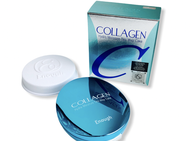 Увлажняющая коллагеновая пудра Enough Collagen Hydro Moisture Two Way Cake SPF 25 №13, 2шт по 13г - Фото 2 Увлажняющая коллагеновая пудра Enough Collagen Hydro Moisture Two Way Cake SPF 25 №13, 2шт по 13г - изображение 2