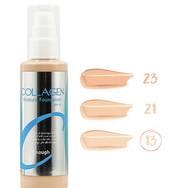 Зволожувальний тональний крем для обличчя Enough Collagen Moisture Foundation SPF 15 №13 100 мл - Фото 3 Зволожувальний тональний крем для обличчя Enough Collagen Moisture Foundation SPF 15 №13 100 мл - зображення 3