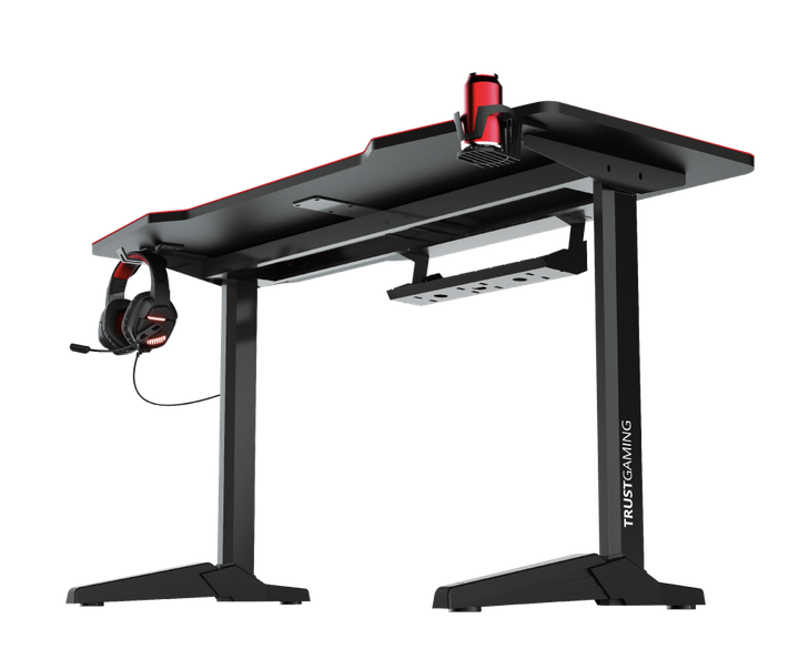Компьютерный стол Trust GXT 1175 Imperius XL Gaming Desk, Black, 140 x 75 см, вся рабочая область стола покрыта ковриком для мыши, стальной каркас, высококачественная столешница, регулируемый упор для ног (23802) - Фото 3 Компьютерный стол Trust GXT 1175 Imperius XL Gaming Desk, Black, 140 x 75 см, вся рабочая область стола покрыта ковриком для мыши, стальной каркас, высококачественная столешница, регулируемый упор для ног (23802) - изображение 3
