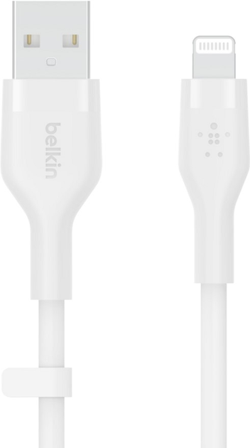 Kabel Belkin USB-A - Lightning Silikonowy 2 m Biały (CAA008BT2MWH) - obraz 2