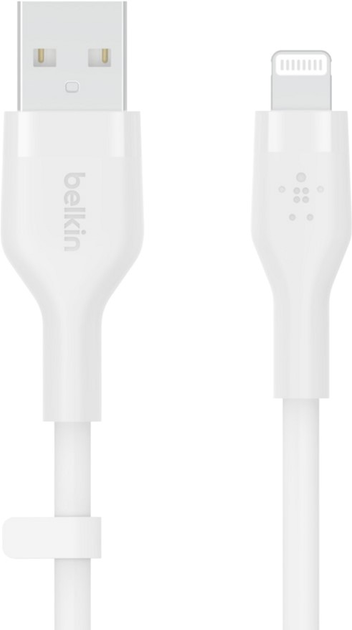 Kabel Belkin USB-A - Lightning Silikonowy 2 m Biały (CAA008BT2MWH) - obraz 2