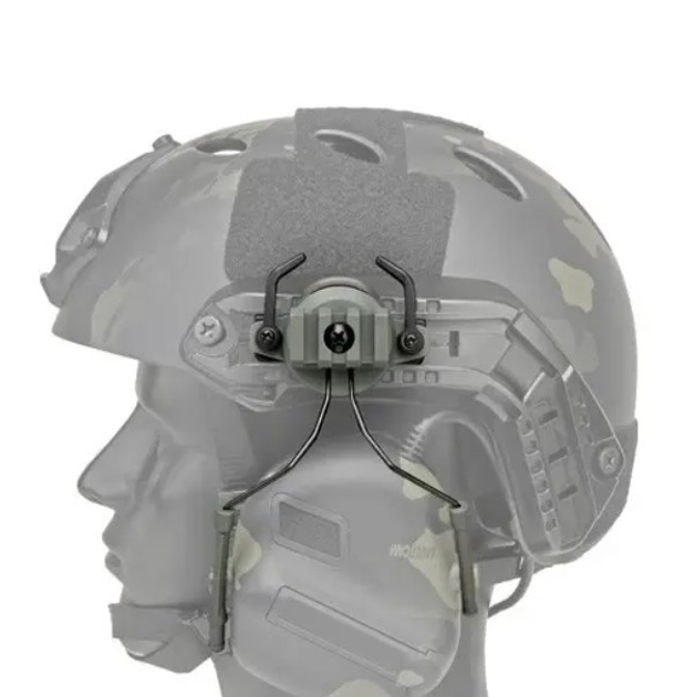 Адаптер, кріплення для активних навушників на шолом 19-22мм, затискний, комплект - зображення 2