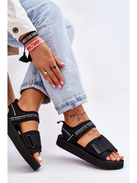 Sandały damskie na platformie Big Star LL274784 40 Czarne (5900714641474) - obraz 6