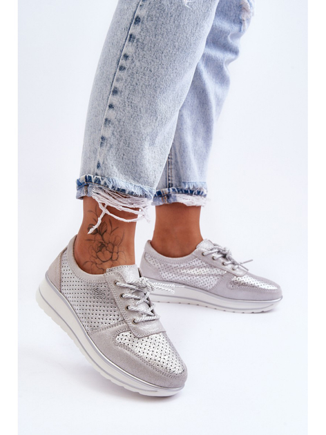 Sneakersy damskie S.Barski AL22246 40 Srebrne (5905677431414) - obraz 6