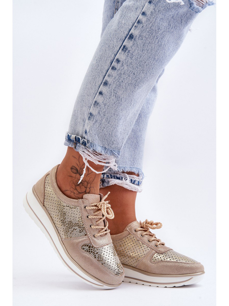 Sneakersy damskie S.Barski AL22246 37 Złote (5905677431322) - obraz 7