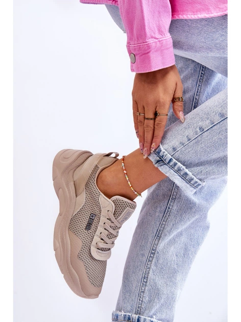 Sneakersy damskie Big Star LL274A066 38 Beżowe (5900714634384) - obraz 3