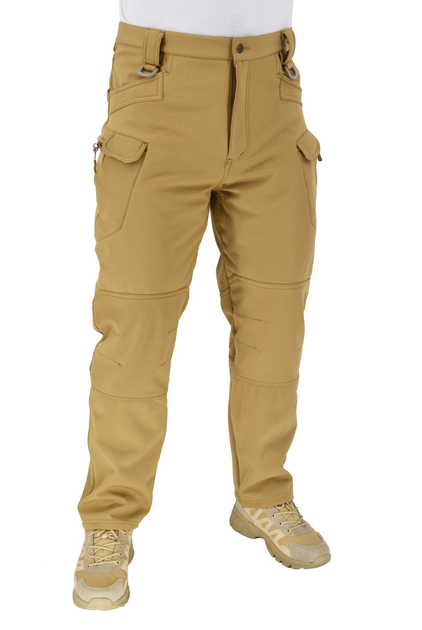 Тактические утепленные штаны Eagle PA-04 IX7 Soft Shell на флисе Песок (Койот) XL - изображение 1