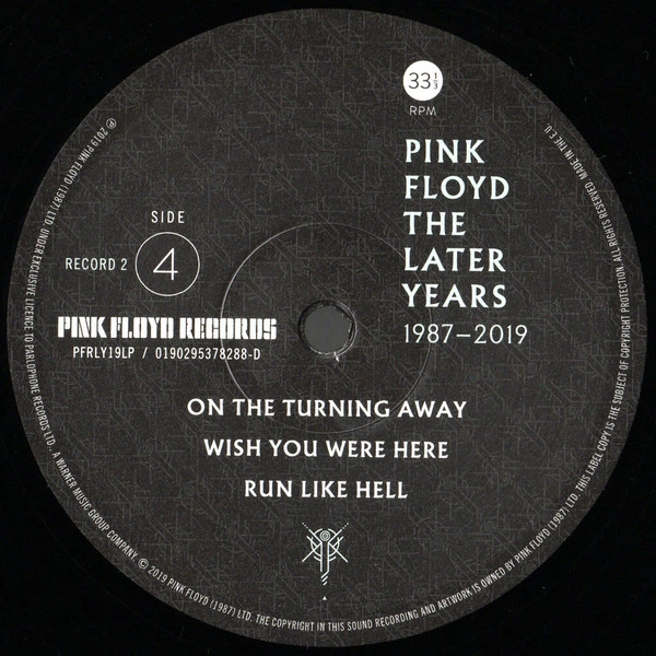 Виниловая пластинка Pink Floyd – The Later Years 2 LP Set 2019 (pfrly19lp) Pink Floyd Records/EU Mint (art.237399) - Фото 7 Виниловая пластинка Pink Floyd – The Later Years 2 LP Set 2019 (pfrly19lp) Pink Floyd Records/EU Mint (art.237399) - изображение 7
