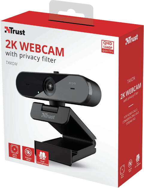 Веб-камера Trust Taxon QHD ECO Black (24732 TRUST) - изображение 5