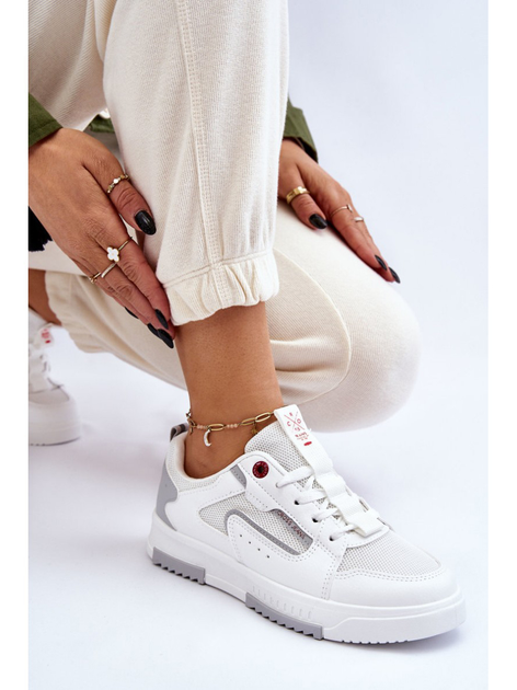 Жіночі снікери Cross Jeans LL2R4011C 40 Білі (8697319464399) - зображення 6