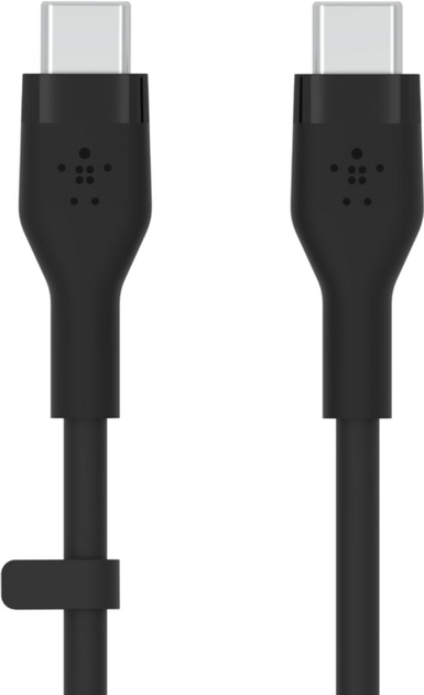 Kabel Belkin USB-C - USB-C 2.0 Silikonowy 1 m Czarny (CAB009BT1MBK) - obraz 2