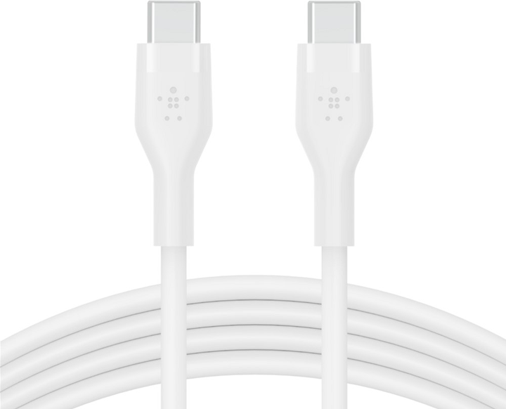 Kabel Belkin USB-C - USB-C 2.0 Silikonowy 1 m Biały (CAB009BT1MWH) - obraz 1