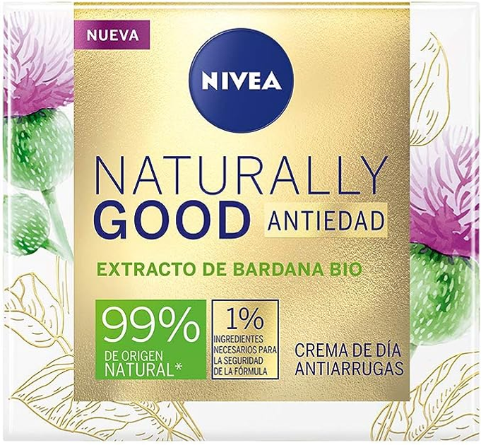 Krem do twarzy Nivea Naturally Good Anti-Wrinkle Day Cream 50 ml (4005900768056) - obraz 1