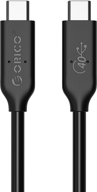 Kabel Orico USB4, 100 W, 8K 0,8 m Czarny (U4C08-BK-BP) - obraz 1