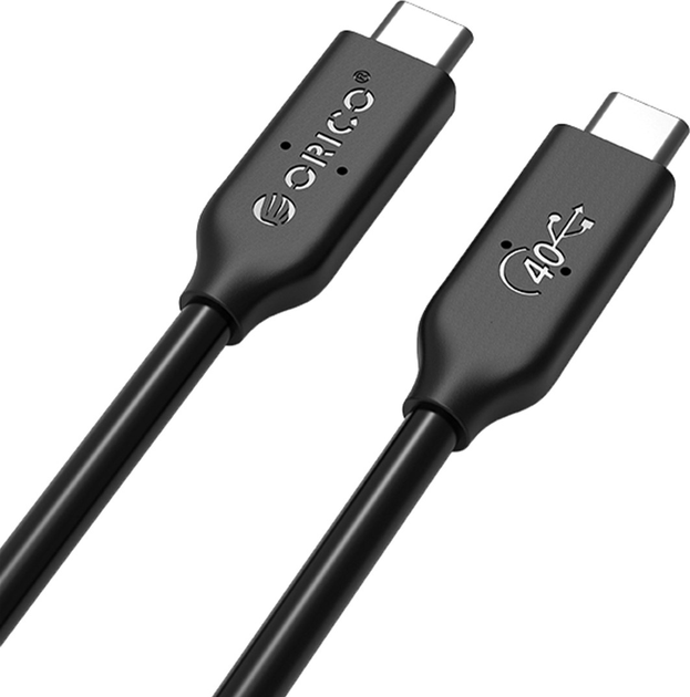Кабель Orico USB4, 100 Вт, 8K 0.8 м Black (U4C08-BK-BP) - зображення 3