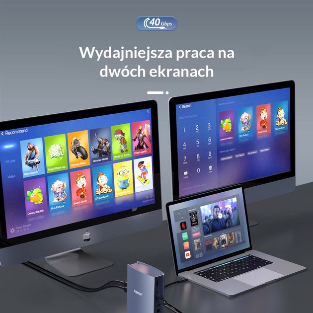Кабель Orico USB4, 100 Вт, 8K 0.8 м Black (U4C08-BK-BP) - зображення 6