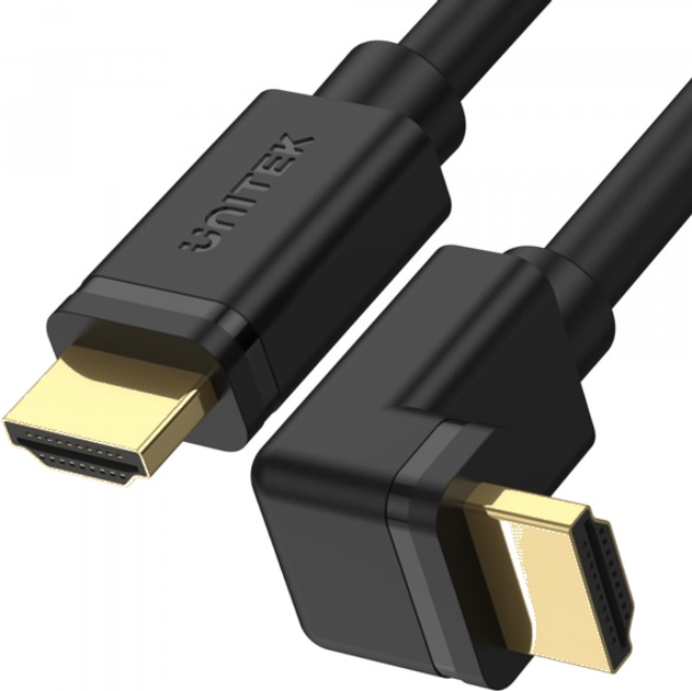 Kabel Unitek HDMI 2.0, 90 stopni, 4K, 2 m (Y-C1001) - obraz 1