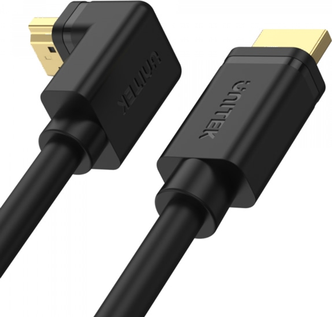 Kabel Unitek HDMI 2.0, 90 stopni, 4K, 2 m (Y-C1001) - obraz 2