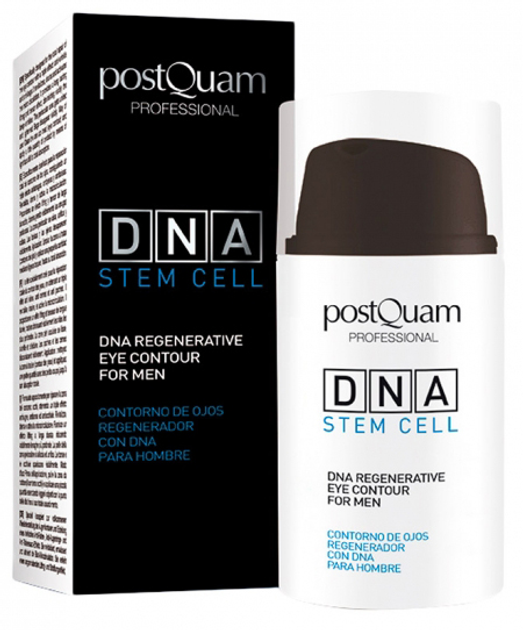 Крем для шкіри навколо очей Postquam Global Dna Men Intensive Eye Contour 20 мл (8432729047530) - зображення 1