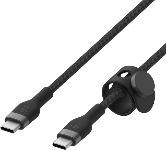 Кабель Belkin USB-C to USB-C 2.0 Braided Silicone 3 м Black (CAB011BT3MBK) - зображення 1