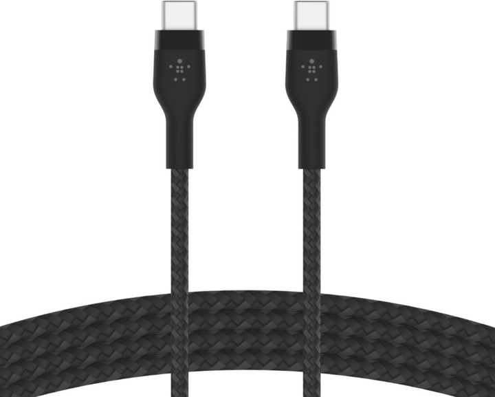 Kabel Belkin USB-C do USB-C 2.0 w oplocie silikonowym 3 m czarny (CAB011BT3MBK) - obraz 5