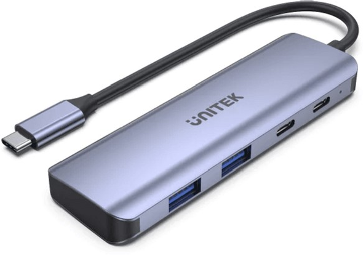 USB-хаб Unitek uHUB 4-in-1 USB-C Hub with 2x USB-A, 2x USB-C, 5 Gbps (H1107Q) - зображення 1