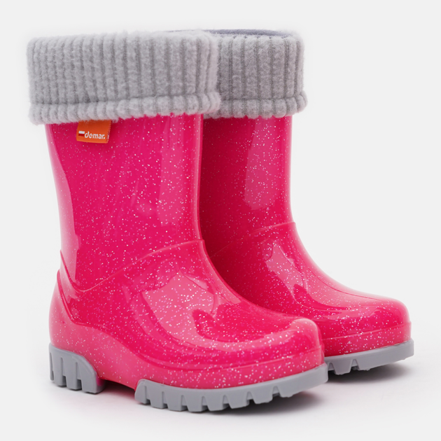 Детские резиновые сапоги для девочки Demar Twister Lux 0406 G 26-27 Розовые (5901232050755) 