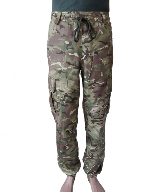 Чоловічі тактичні літні штани Джогери р. XL 54-56 Мультикам - зображення 1