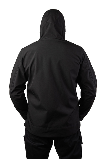 Тактична куртка SMILO soft shell XXL black - зображення 2