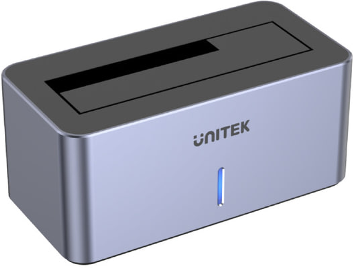 Stacja dokująca Unitek do 2,5"/3,5" HDD/SSD srebrna (4894160047564) - obraz 1