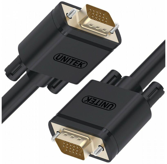 Kabel Unitek Premium VGA HD 15 M/M 2 m (4894160022301) - obraz 1