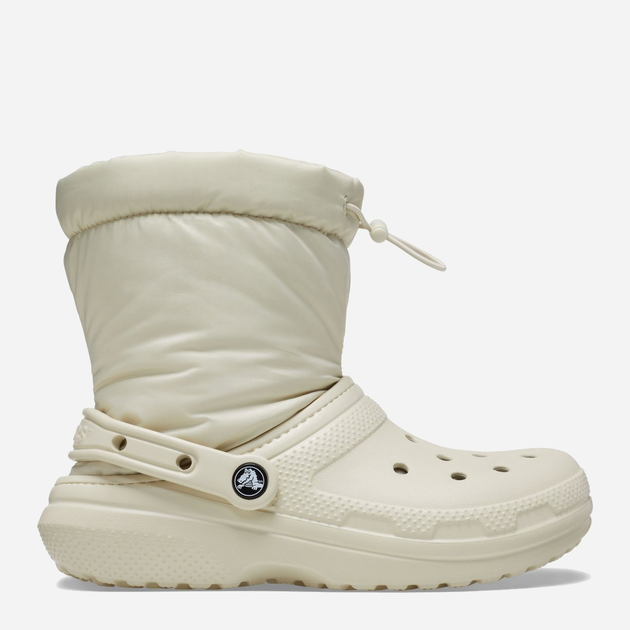 Śniegowce damskie wysokie Crocs Classic Lined Neo Puff Boot 206630-BONE M7/W9 39-40 25 cm Beżowe (196265163717) - obraz 1