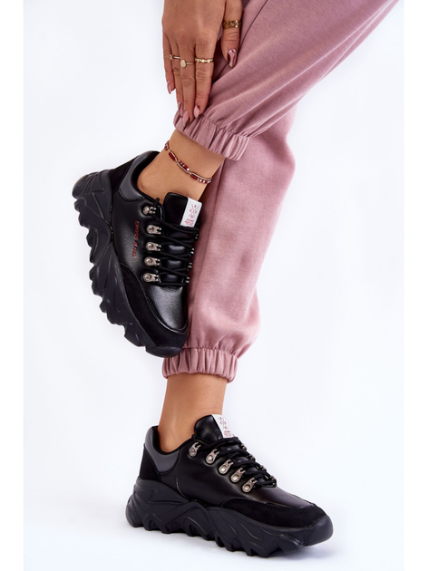 Sneakersy damskie Cross Jeans KK2R4073C 40 Czarne (8697319352597) - obraz 3