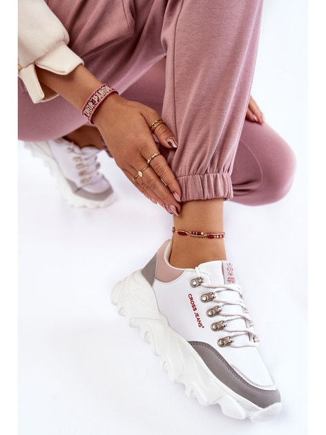Sneakersy damskie Cross Jeans KK2R4071C 39 Białe (8697319352467) - obraz 6