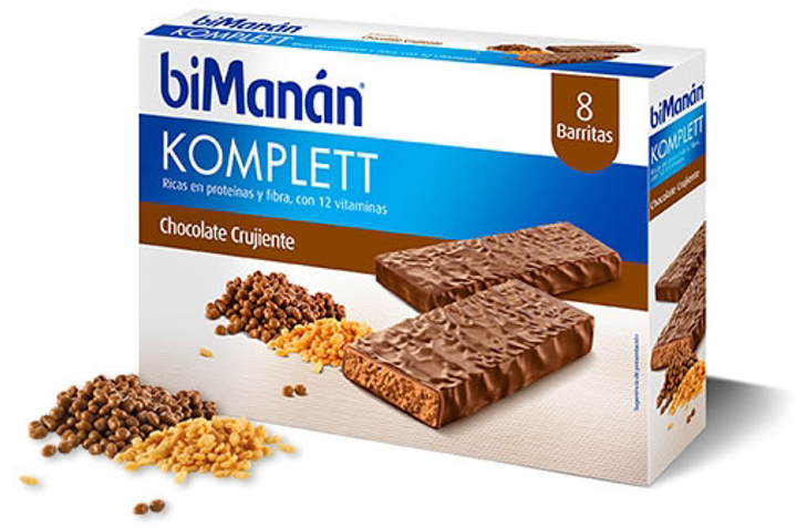 Замінник шоколаду Bimanan Sustitutive Chocolate Komplett Bars 8 шт (8470001522870) - зображення 1