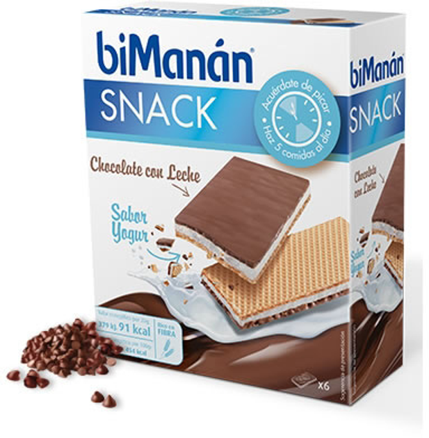 Substytut żywności Bimanán Sustitutive Milk Chocolate and Yoghurt Snack 120 g (3175681185531) - obraz 1