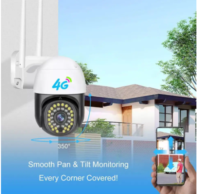 Уличная поворотная IP-камера GSM 4G Программа - V380 Pro OEMG C18ROX-H ...
