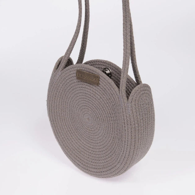ROZETKA | СУМКА З ШНУРА Knot Bag S кругла мокко, ТаКа SUMKA 24х8