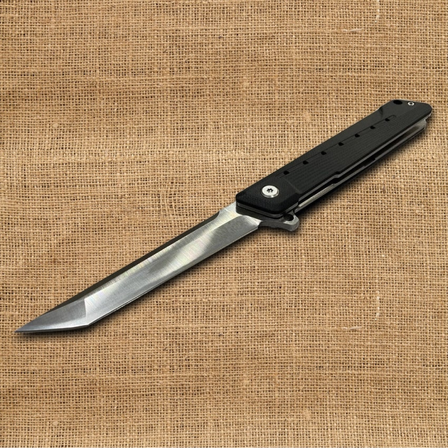 Складной выкдиной нож Tanto F6 Flipper с Подшипником (Подшипниковым механизмом) из Стали D2 - изображение 2