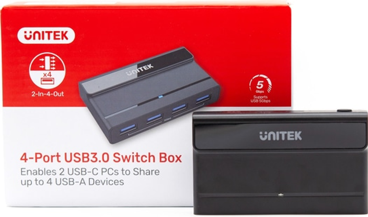 KVM-перемикач Unitek 4x USB-A 5 Гбіт/с активний (4894160048448) - зображення 9