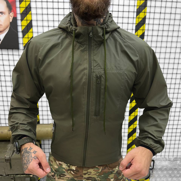 Чоловічий Дощовик Magnum із плащівки / Водонепроникна Куртка з капюшоном олива розмір M - зображення 2