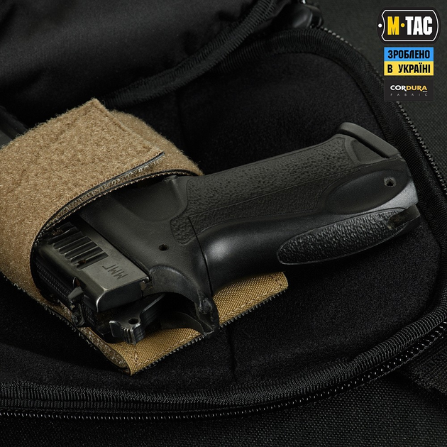 Сумка тактична через плече M-TAC Sphaera Hex Hardsling Bag Large з липучкою Elite Black для пістолета - зображення 2