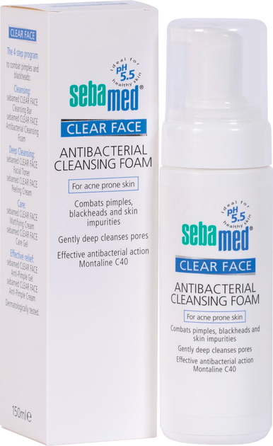 Pianka antybakteryjna oczyszczająca Sebamed Clear Face 150 ml (4103040156969) - obraz 1