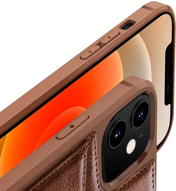 Etui Nillkin Aoge do Apple iPhone 12 Mini brązowe (NN-ALC-IP12M/BE) - obraz 5