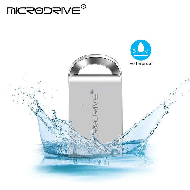 USB мини металлическая флешка 128ГБ Microdrive 128GB Серый - изображение 6